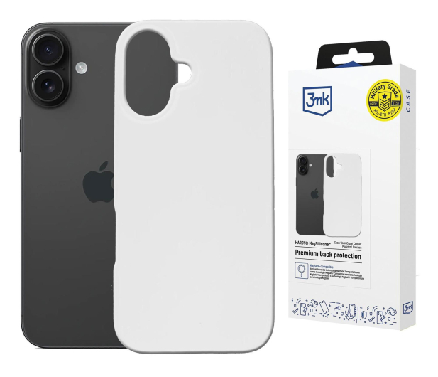 3mk Hardy MagSilicone White do iPhone 16 - 1344412 - zdjęcie